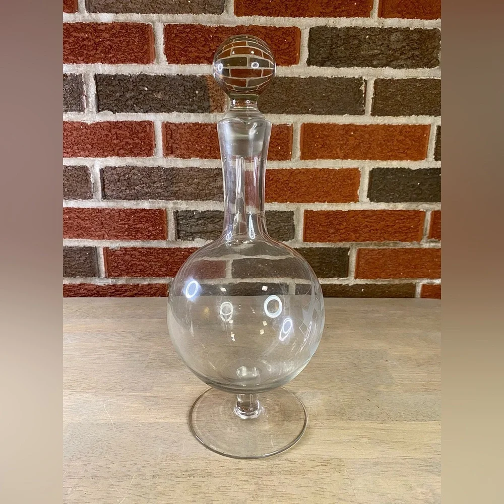 Vintage‎ Etched Crystal Clipper Ship's Liquor Decanter